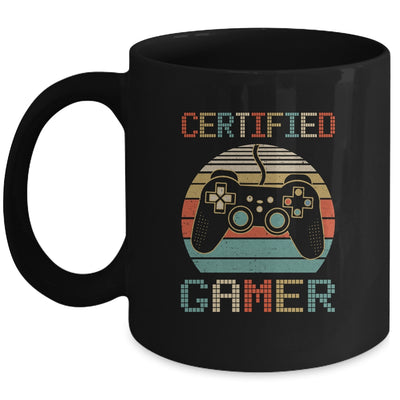 Certified Gamer Retro Vintage Funny Video Games Mug | siriusteestore