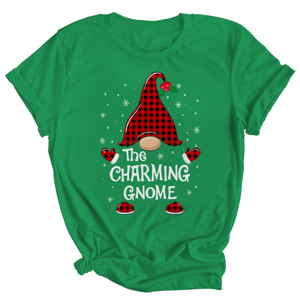 Charming Gnome Buffalo Plaid Matching Christmas Pajama Gift Shirt & Sweatshirt | siriusteestore