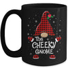 Cheeky Gnome Buffalo Plaid Matching Christmas Pajama Gift Mug | siriusteestore
