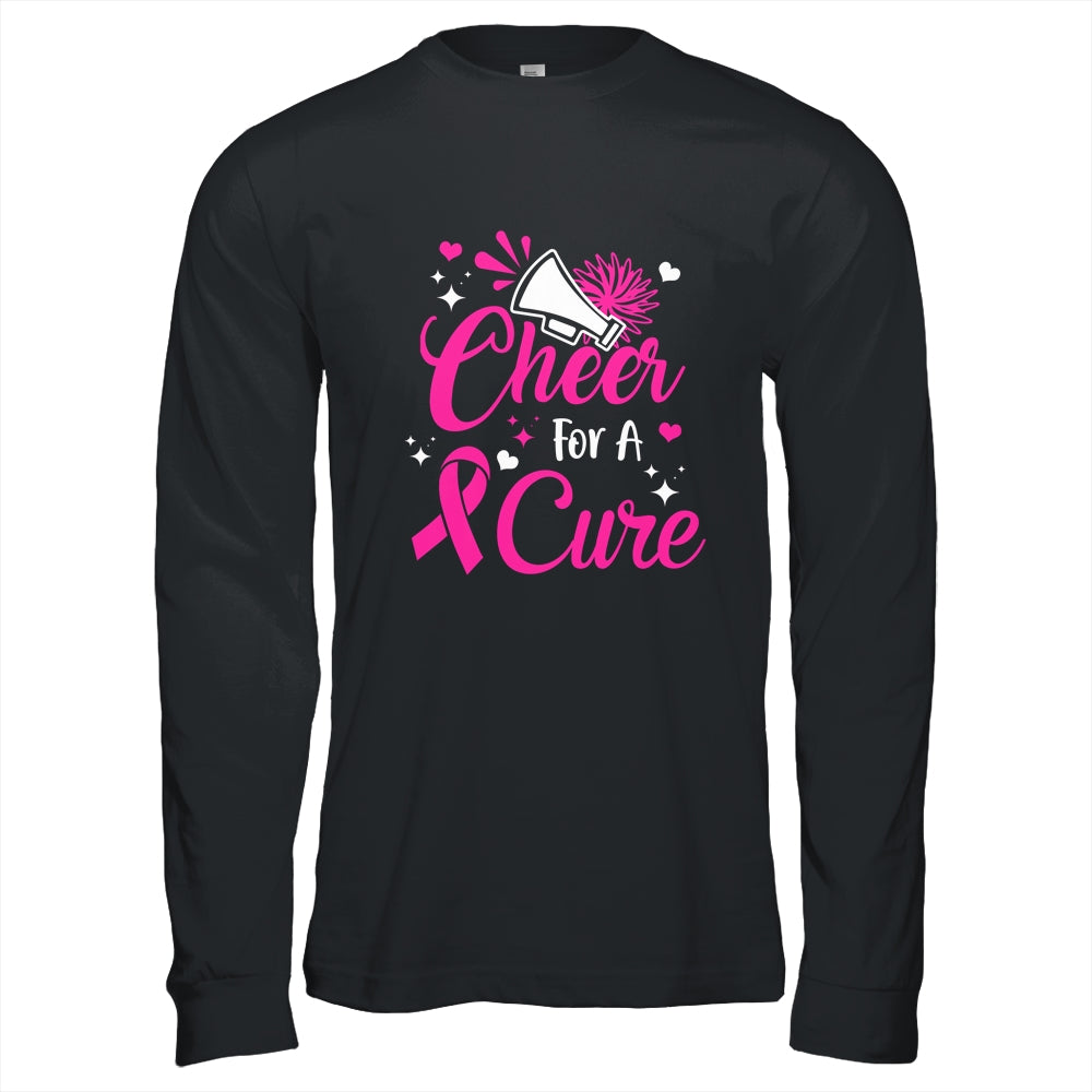 Cheer For A Cure Breast Cancer Awareness Cheerleader Shirt & Hoodie | siriusteestore