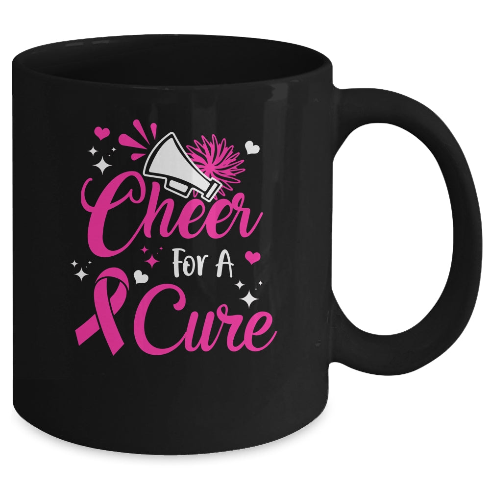 Cheer For A Cure Breast Cancer Awareness Cheerleader Mug | siriusteestore