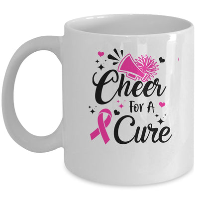 Cheer For A Cure Breast Cancer Awareness Cheerleading Mug | siriusteestore