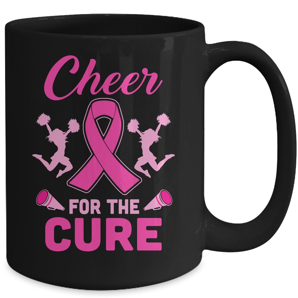 Cheer For The Cure Breast Cancer Awareness Month Cheerleader Mug | siriusteestore
