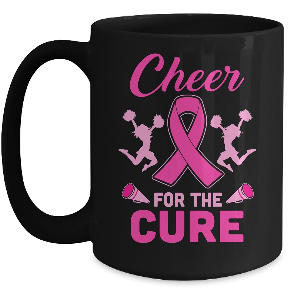 Cheer For The Cure Breast Cancer Awareness Month Cheerleader Mug | siriusteestore