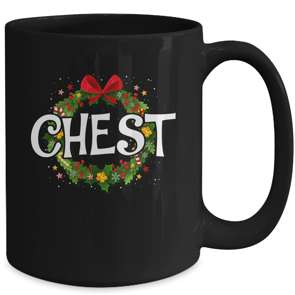 Chest Nuts Matching Chestnuts Christmas Couples Chest Mug | siriusteestore