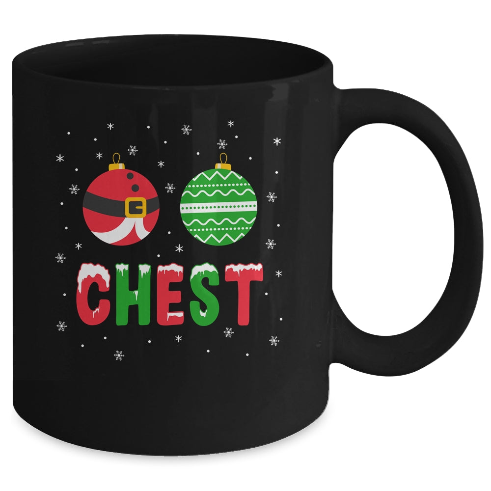 Chest Nuts Matching Funny Christmas Couples Chestnuts Chest Mug | siriusteestore