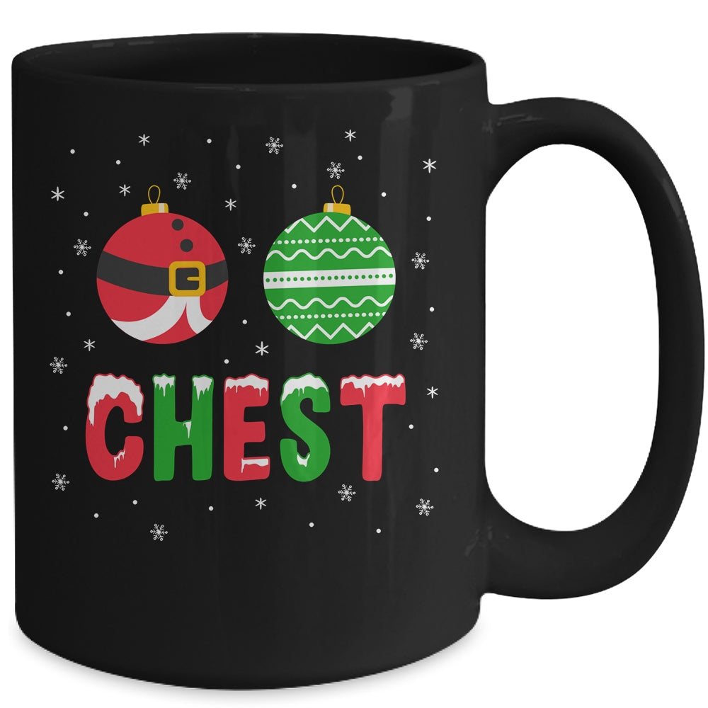 Chest Nuts Matching Funny Christmas Couples Chestnuts Chest Mug | siriusteestore