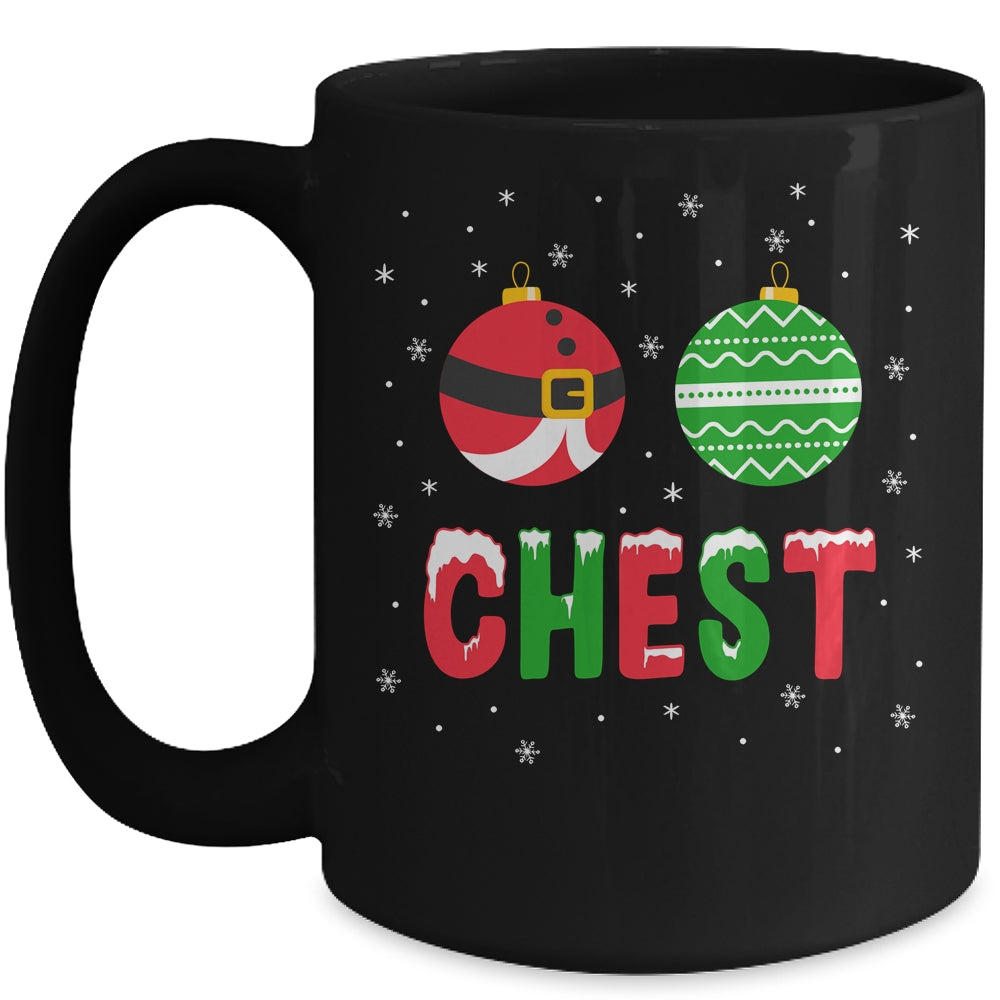 Chest Nuts Matching Funny Christmas Couples Chestnuts Chest Mug | siriusteestore
