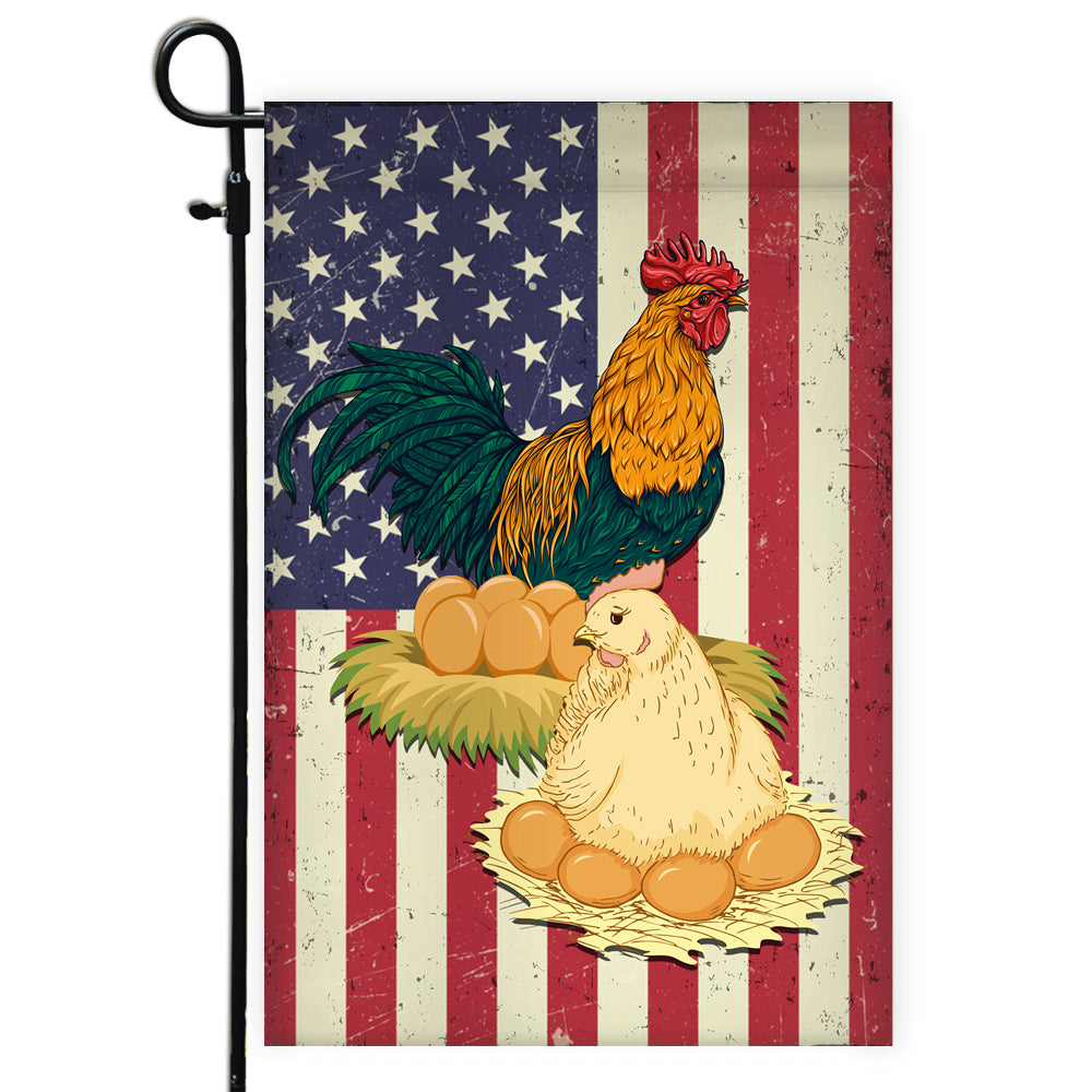 Chicken Coop American US Flag Farmer Chicken Lovers | siriusteestore