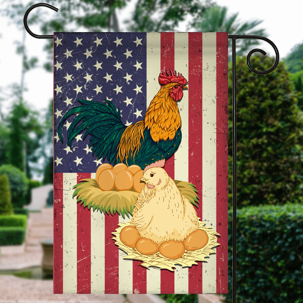 Chicken Coop American US Flag Farmer Chicken Lovers | siriusteestore