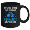 Child Abuse Prevention Awareness Boxing Gloves Blue Ribbon Mug | siriusteestore