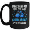 Child Abuse Prevention Awareness Boxing Gloves Blue Ribbon Mug | siriusteestore