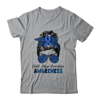 Child Abuse Prevention Awareness Messy Hair Bun Shirt & Tank Top | siriusteestore