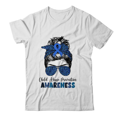 Child Abuse Prevention Awareness Messy Hair Bun Shirt & Tank Top | siriusteestore