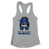 Child Abuse Prevention Awareness Messy Hair Bun Shirt & Tank Top | siriusteestore