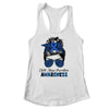 Child Abuse Prevention Awareness Messy Hair Bun Shirt & Tank Top | siriusteestore