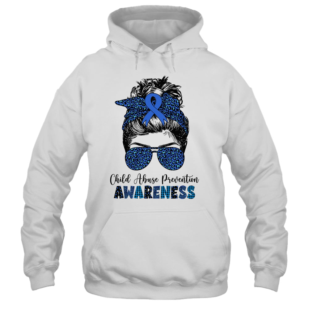 Child Abuse Prevention Awareness Messy Hair Bun Shirt & Tank Top | siriusteestore