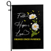 Childhood Cancer Awareness Flag Faith Hope Love Gold Ribbon Awareness Daisy | siriusteestore