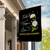 Childhood Cancer Awareness Flag Faith Hope Love Gold Ribbon Awareness Daisy | siriusteestore