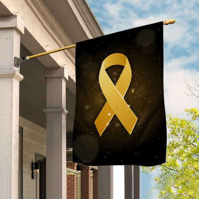 Childhood Cancer Awareness Flag Gold Ribbon | siriusteestore