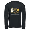 Childhood Cancer Awareness Peace Love Cure Leopard Shirt & Hoodie | siriusteestore