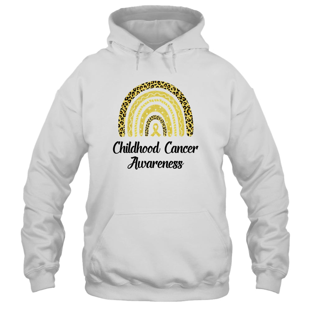Childhood Cancer Awareness Rainbow Leopard Ribbon Shirt & Hoodie | siriusteestore