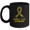 Childhood Cancer Awareness September Month Sunflower Gold Mug | siriusteestore