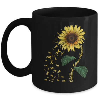 Childhood Cancer Awareness Sunflower Child Fight Mug | siriusteestore
