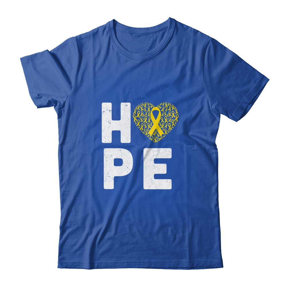 Childhood Cancer Fighter Hope Gold Ribbon Awareness Shirt & Hoodie | siriusteestore