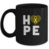 Childhood Cancer Fighter Hope Gold Ribbon Awareness Mug | siriusteestore