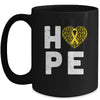 Childhood Cancer Fighter Hope Gold Ribbon Awareness Mug | siriusteestore