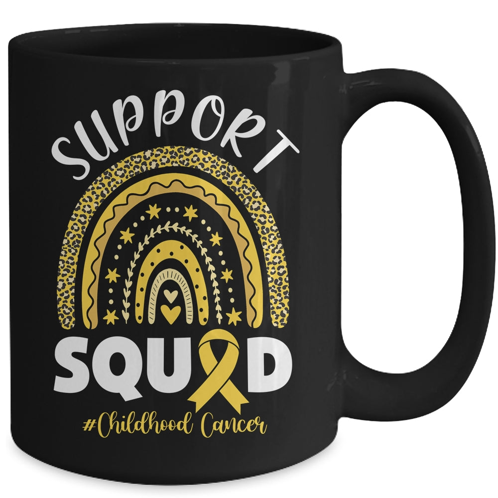Childhood Cancer Support Squad Gold Ribbon Mug | siriusteestore