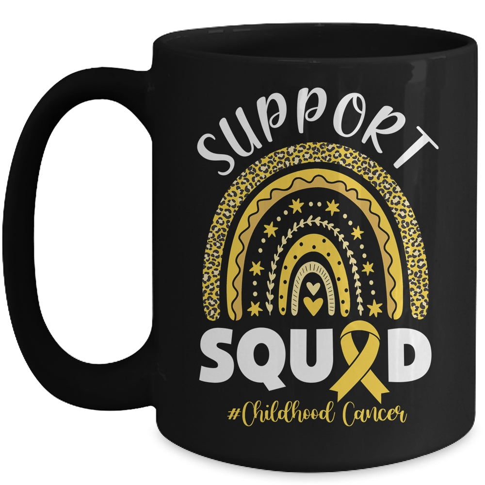 Childhood Cancer Support Squad Gold Ribbon Mug | siriusteestore
