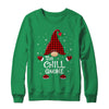 Chill Gnome Buffalo Plaid Matching Christmas Pajama Gift Shirt & Sweatshirt | siriusteestore