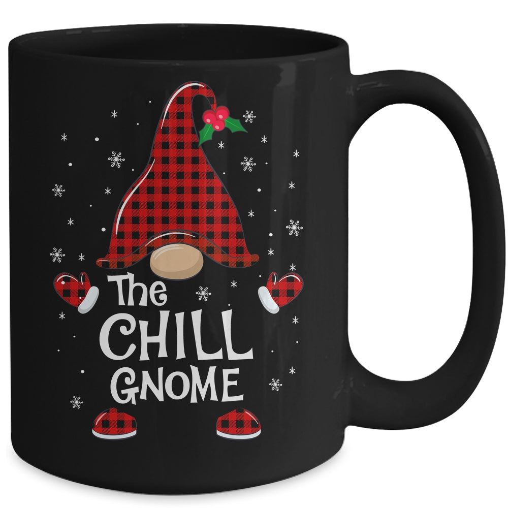 Chill Gnome Buffalo Plaid Matching Christmas Pajama Gift Mug | siriusteestore