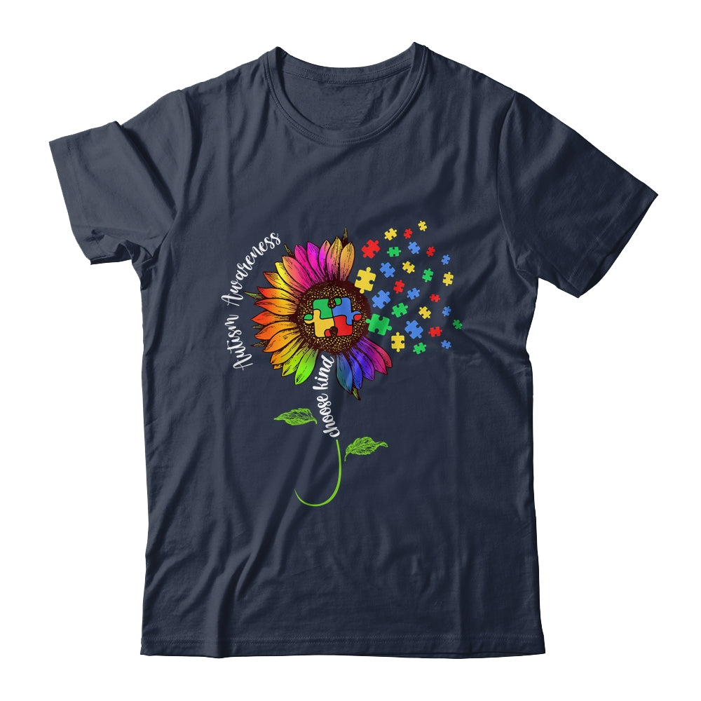 Choose Kind Autism Awareness Sunflower Mom Women Shirt & Tank Top | siriusteestore