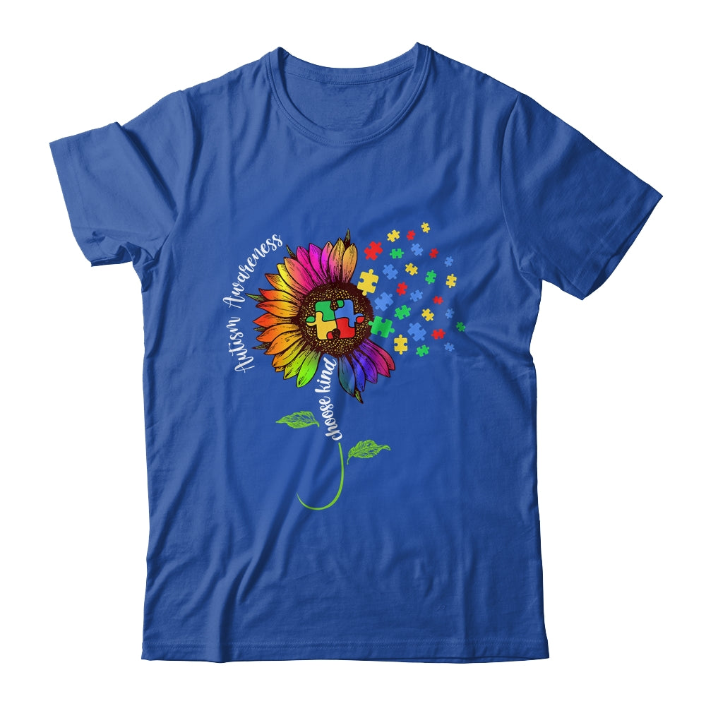 Choose Kind Autism Awareness Sunflower Mom Women Shirt & Tank Top | siriusteestore