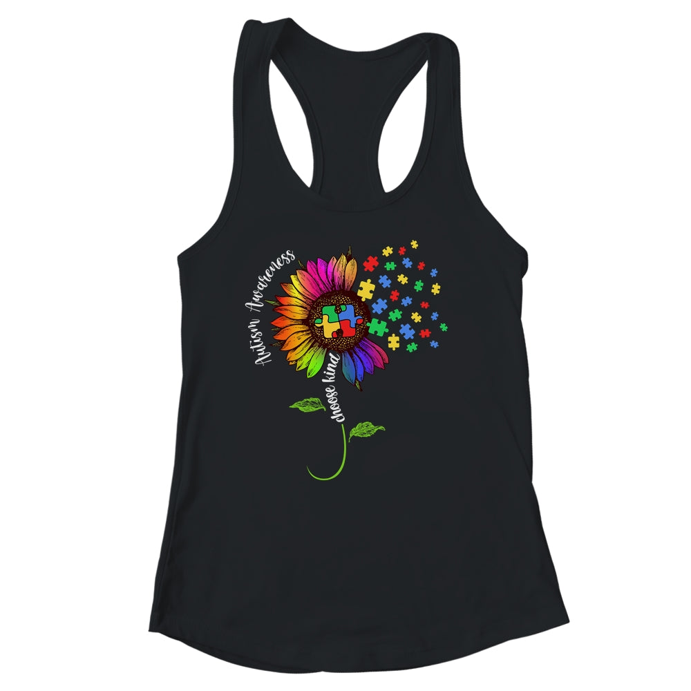Choose Kind Autism Awareness Sunflower Mom Women Shirt & Tank Top | siriusteestore