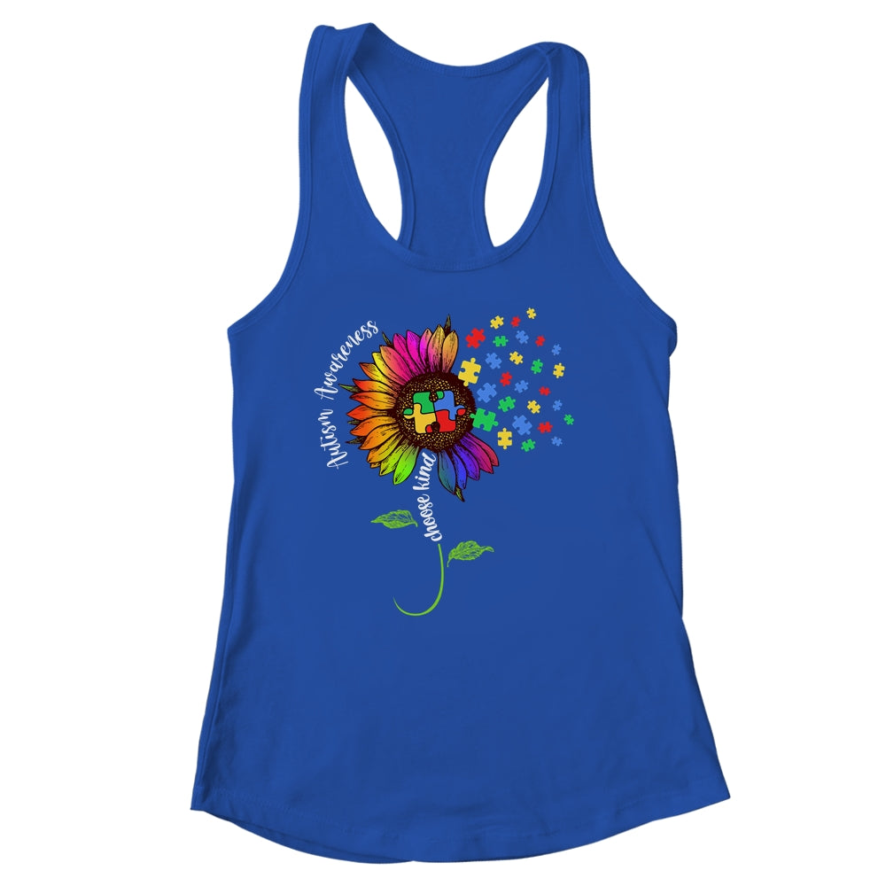 Choose Kind Autism Awareness Sunflower Mom Women Shirt & Tank Top | siriusteestore