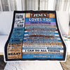 Christian Blankets And Throws Religious For Women Men Inspirational Scripture Blanket Spiritual For Women Faith Over Fear Fleece Throw Blanket | siriusteestore