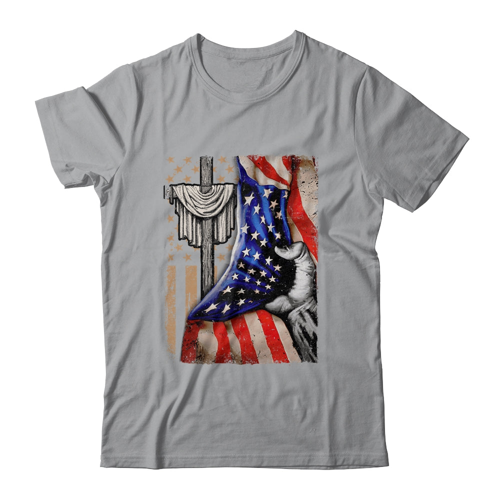 Christian For Men Women Proud American Flag Patriotic Shirt & Hoodie | siriusteestore