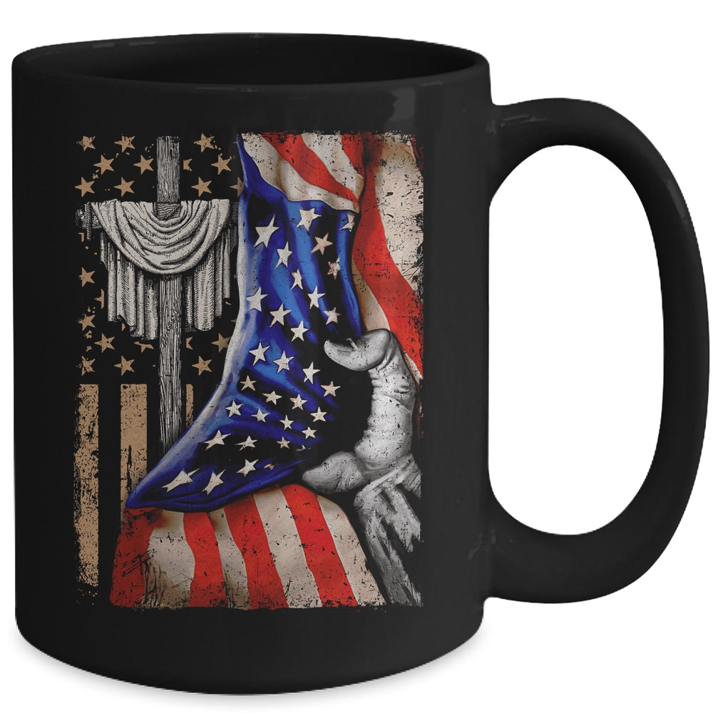 Christian For Men Women Proud American Flag Patriotic Mug | siriusteestore