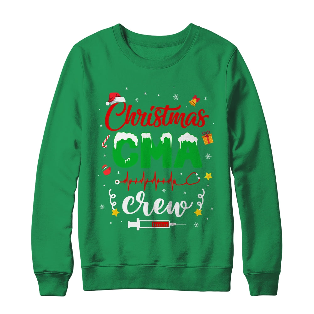 Christmas Cma Crew Stethoscope Lights Funny Xmas Shirt & Sweatshirt | siriusteestore