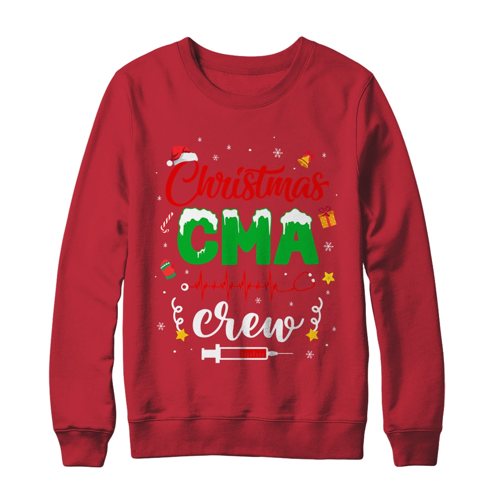 Christmas Cma Crew Stethoscope Lights Funny Xmas Shirt & Sweatshirt | siriusteestore