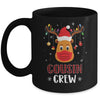 Christmas Cousin Crew Reindeer Mask Red Plaid Mug | siriusteestore