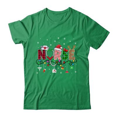 Christmas Crew Reindeer Nurse Buffalo Plaid Nurse Shirt & Sweatshirt | siriusteestore