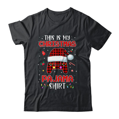 Christmas Gamer Santa Red Plaid This Is My Christmas Pajama Shirt & Sweatshirt | siriusteestore