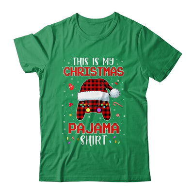 Christmas Gamer Santa Red Plaid This Is My Christmas Pajama Shirt & Sweatshirt | siriusteestore
