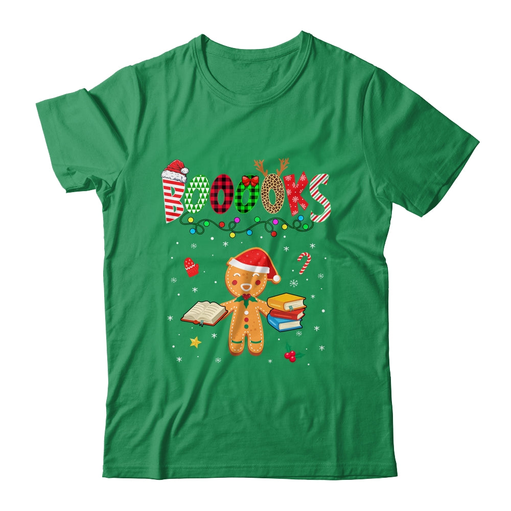 Christmas Gingerbread Books Librarian Reader Reading Teacher Shirt & Sweatshirt | siriusteestore