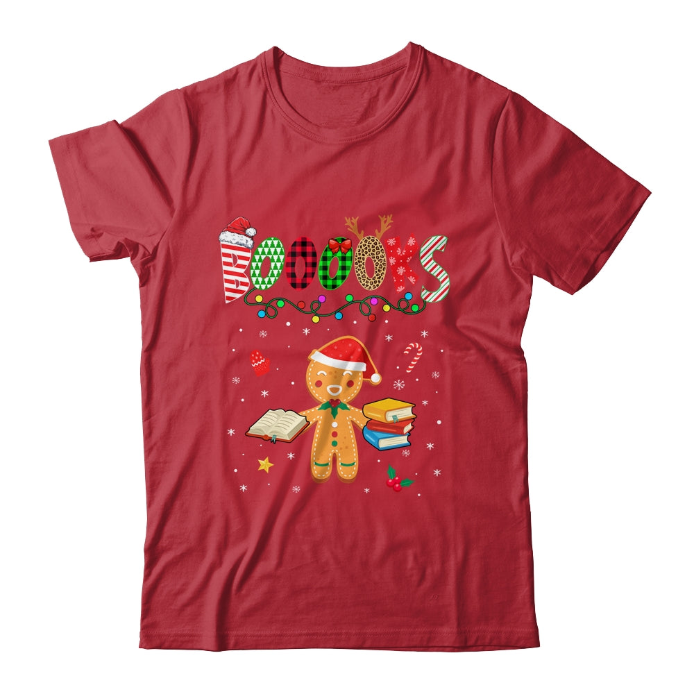 Christmas Gingerbread Books Librarian Reader Reading Teacher Shirt & Sweatshirt | siriusteestore